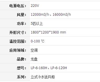 导购：龙盘 LP-6-120H/160H立式冷水送风柜