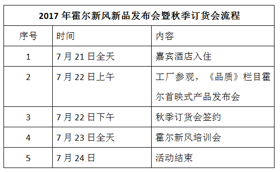 带上新风梦里的诗和远方 齐聚霍尔国际新品发布会