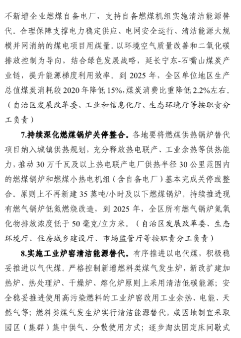 合理控制煤炭消费总量！宁夏空气质量持续改善行动实施方案印发