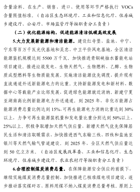 合理控制煤炭消费总量！宁夏空气质量持续改善行动实施方案印发