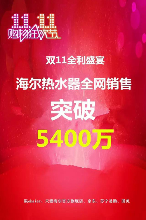 双11海尔中央空调开场6分超去年同期