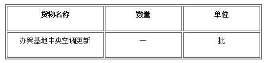 深圳市人民检察院办案基地中央空调更新项目公开招标